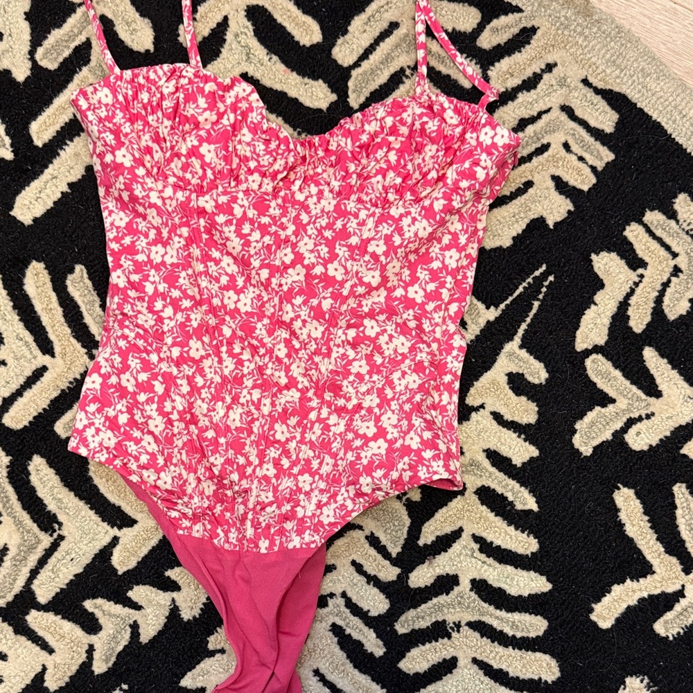 Pink Floral Bodysuit